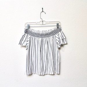American Eagle | Striped Off the Shoulder Top